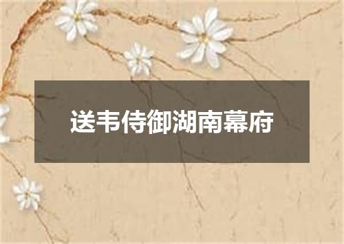 送韦侍御湖南幕府