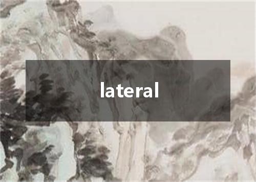 lateral是什么意思