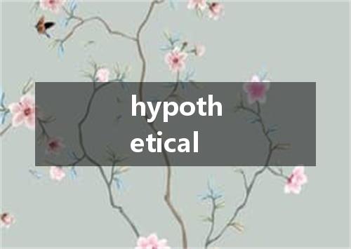 hypothetical是什么意思