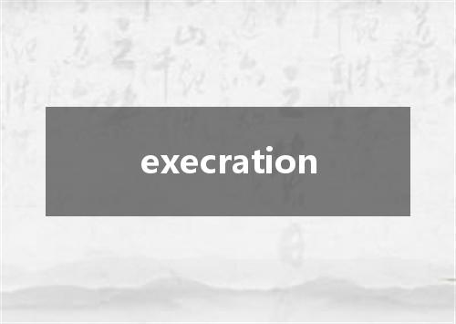 execration是什么意思