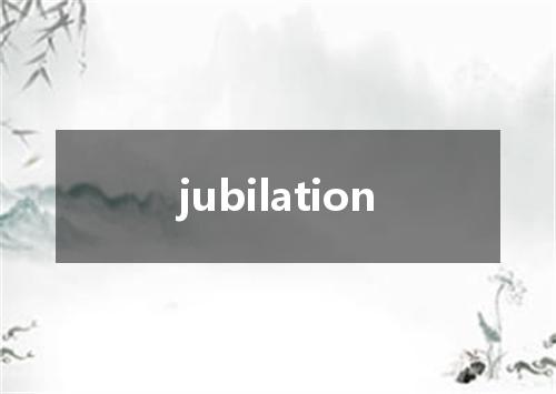 jubilation是什么意思