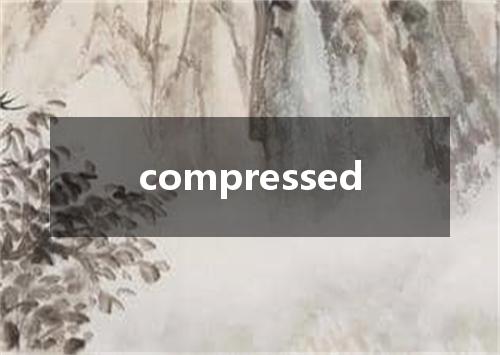 compressed是什么意思