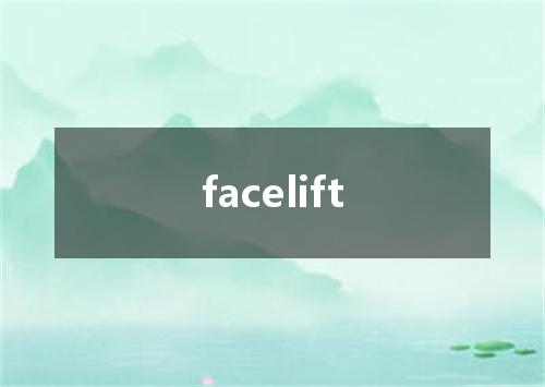 facelift是什么意思