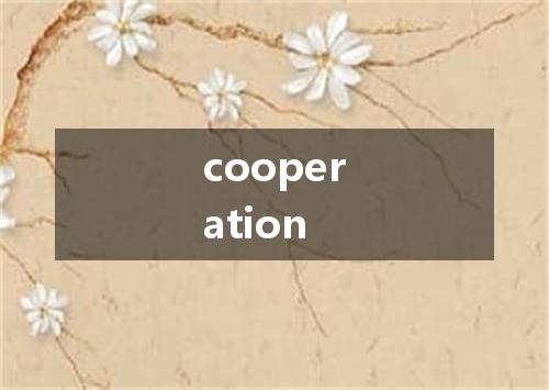 cooperation是什么意思