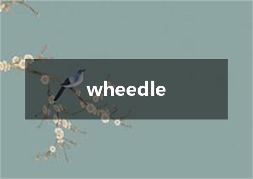 wheedle是什么意思