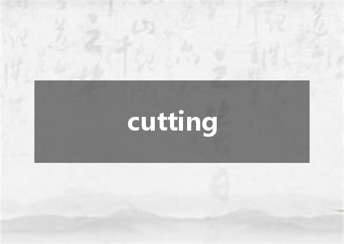 cutting是什么意思