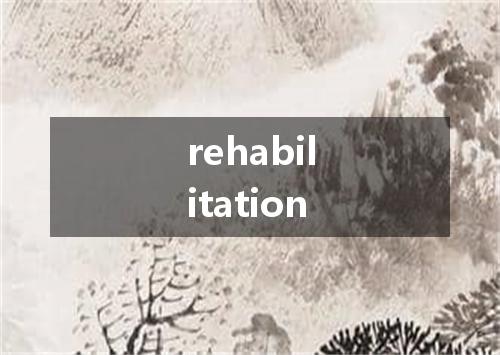 rehabilitation是什么意思