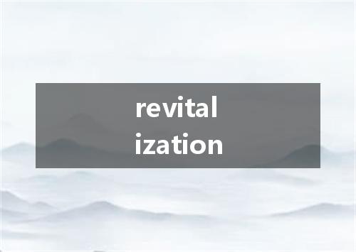 revitalization是什么意思