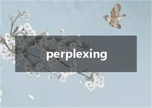 perplexing是什么意思