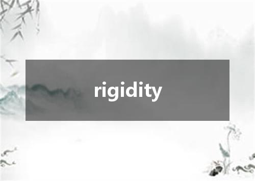rigidity是什么意思
