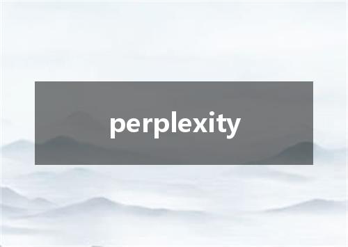 perplexity是什么意思