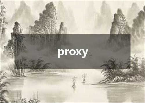 proxy是什么意思