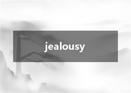 jealousy是什么意思