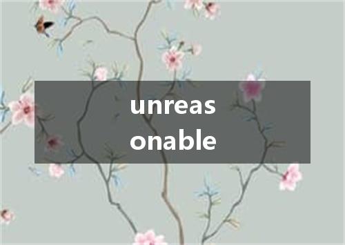 unreasonable是什么意思