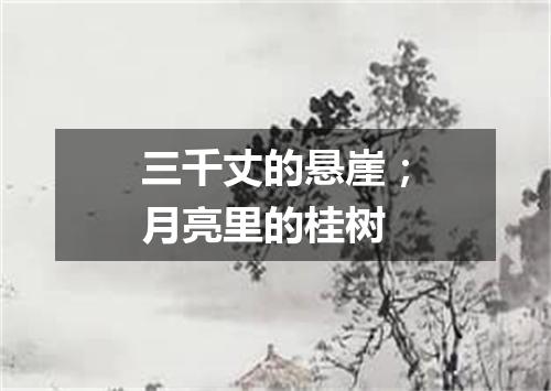 三千丈的悬崖；月亮里的桂树