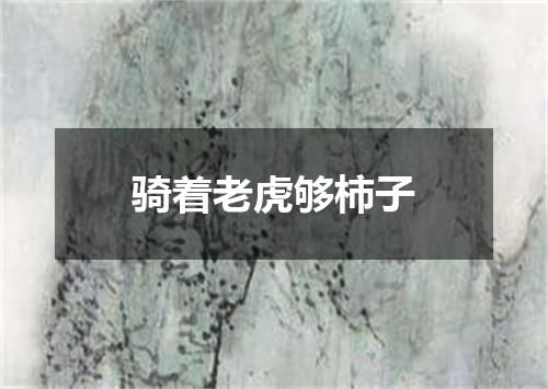 骑着老虎够柿子