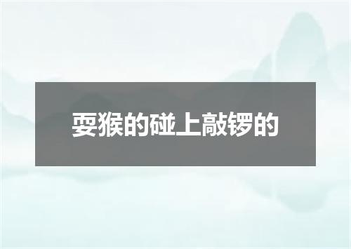 耍猴的碰上敲锣的