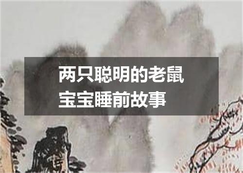 两只聪明的老鼠宝宝睡前故事