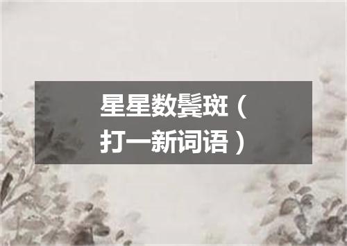 星星数鬓斑（打一新词语）