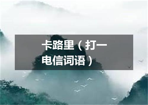 卡路里（打一电信词语）