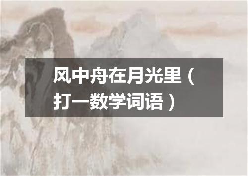 风中舟在月光里（打一数学词语）