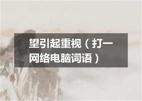 望引起重视（打一网络电脑词语）