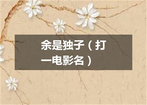 余是独子（打一电影名）