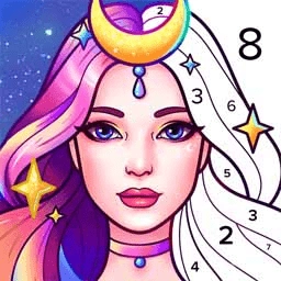 数字填色五彩涂鸦世界-解压涂涂乐